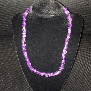 Purple Stone Necklace 18”